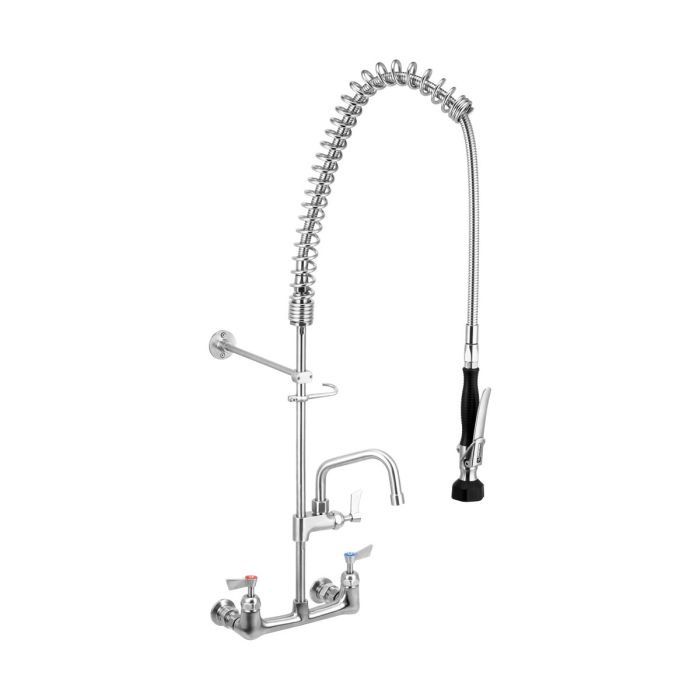 Stainless Steel Exposed Wall Mounted Pre-Rinse Unit With 6&quot; Pot Filler