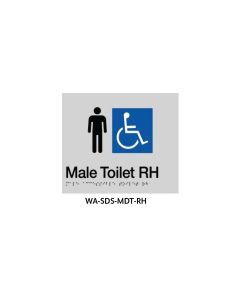 Plastic Door Sign With Braille for Male Disabled Toilet