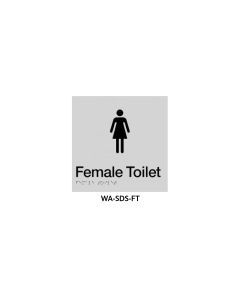 Plastic Door Sign With Braille for Female Toilet