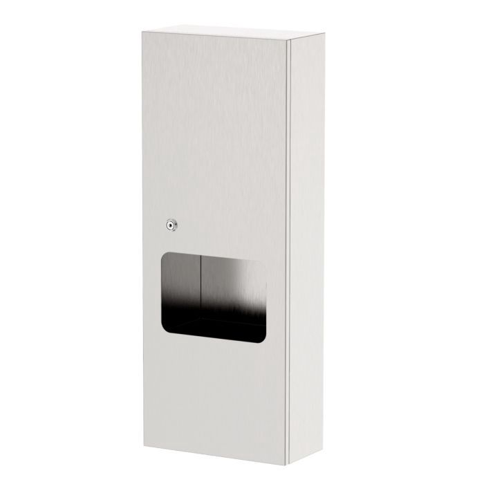 Surface Mount Paper Towel Dispenser and Waste Receptacle