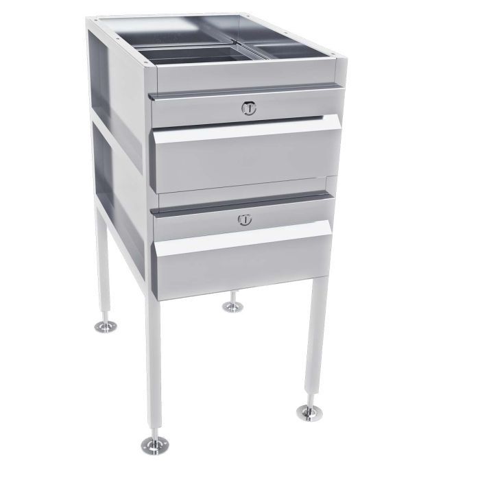 Freestanding Gastronorm Drawer Unit, Finish: 2 Drawers, Option: With Locks