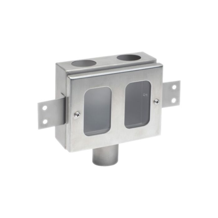 Inwall Tundish with Clear Perspex Window, Option: Standard