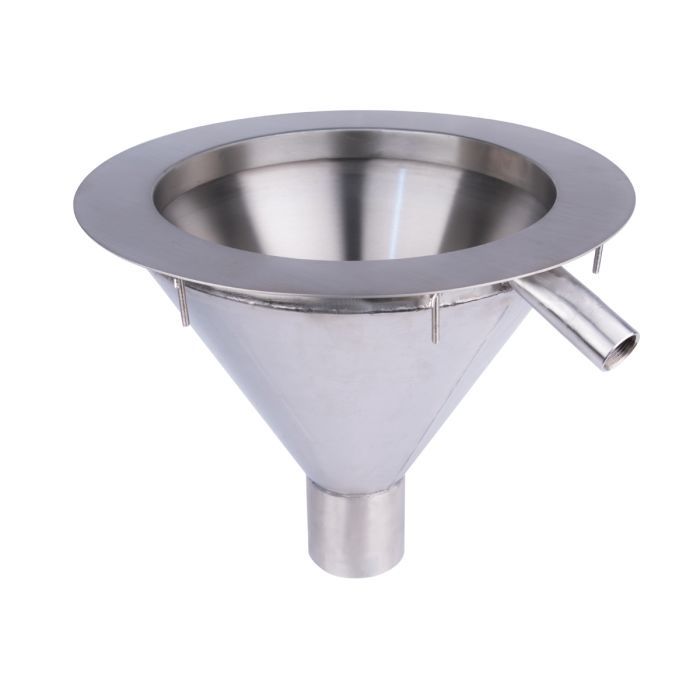 Inset Conical Flushing Rim Sink, Option: 304 Grade SS, Size: 350mmDia x 300mmH