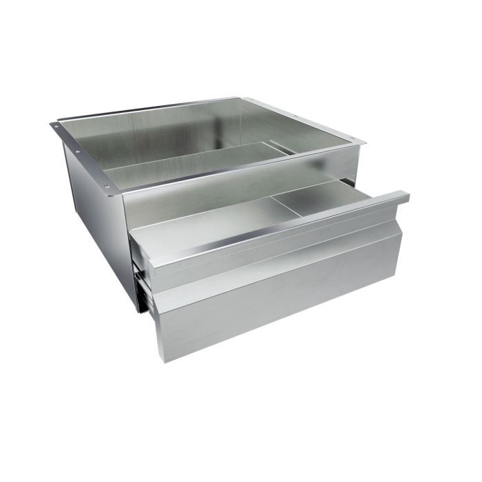 Stainless Steel Drawer, Option: No Lock