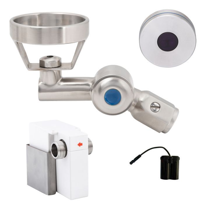 45 Degree Sensor Operated Bubbler, Finish: Battery Operated, Option: Metal Mouthguard
