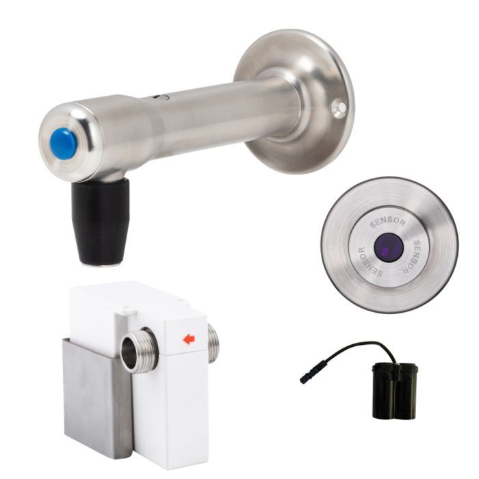 Stainless Steel Wall Mount Sensor Operated Bottle Filler, Option: Battery Operated