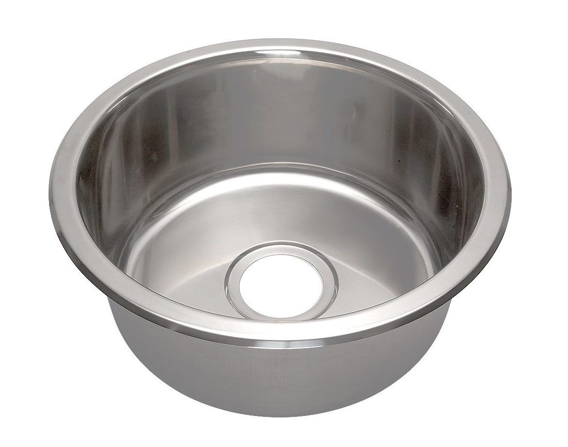 Round Sink Bowl, Size: 375mm dia x 180 deep x 30mm flange