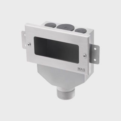 Stainless Steel In Wall Tundish, Option: windowed face panel