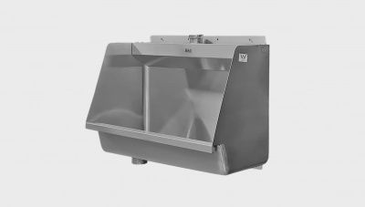 Wall Hung Urinal with Pipe &amp; Grate, Size: 600mm