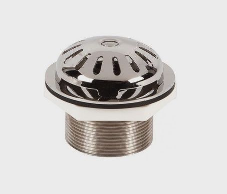 Domed urinal grate 50mm bsp  s/s