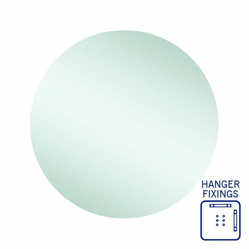 Rio Polished Edge Round Mirror - 900mm with Hangers