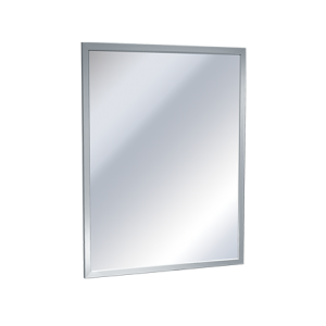 Inter-Loc Angle Frame Mirror Accessible with Vinyl Backing, Finish: SS, Size: 460mm x 990mm