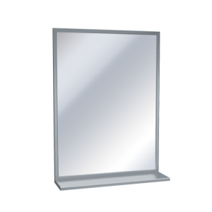 Inter-Loc Angle Frame Mirror with Shelf &amp; Vinyl Backing