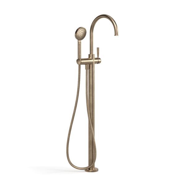 Bremont Floor Mixer Curve With Handshower