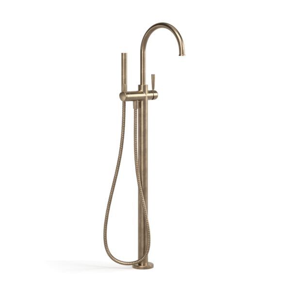 Bremont Floor Mixer Curve With Handshower - Micro