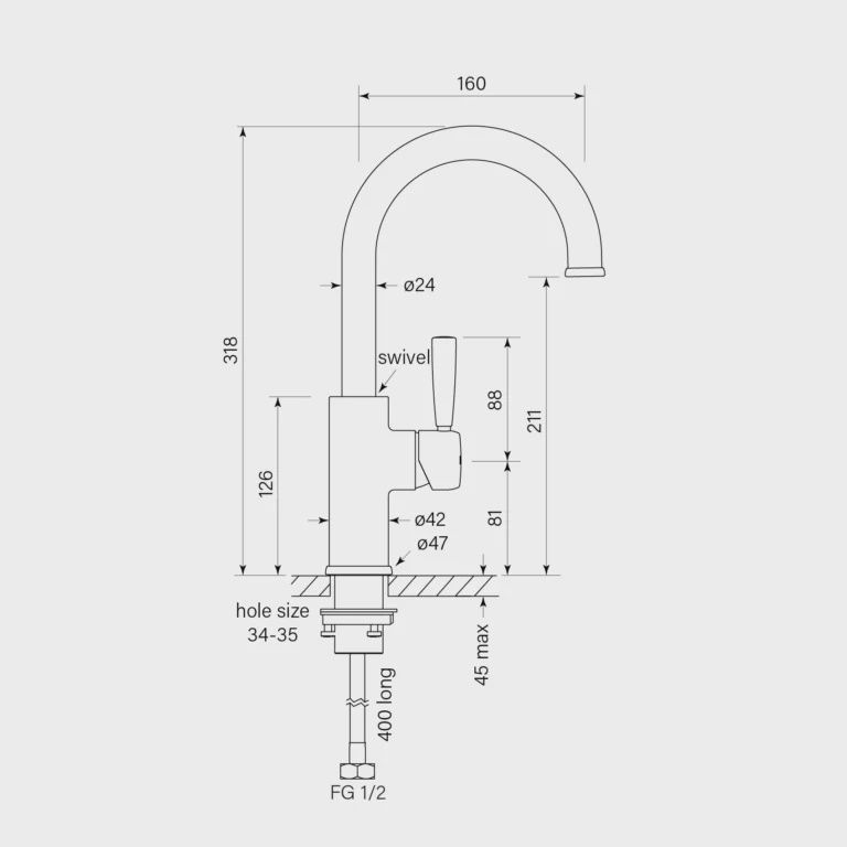 Bremont Basin Mixer - Curve
