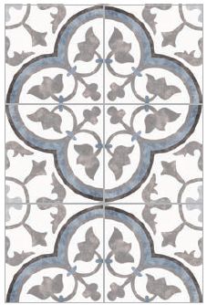Porto Grey &amp; Blue, Colour: Fatima, Size: 200x200