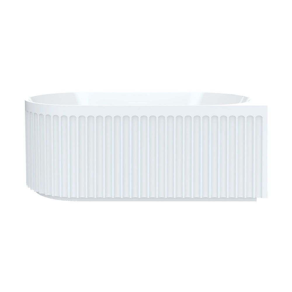 Eleanor Fluted Acrylic Corner Bath, Finish: Left Hand Corner, Size: 1500