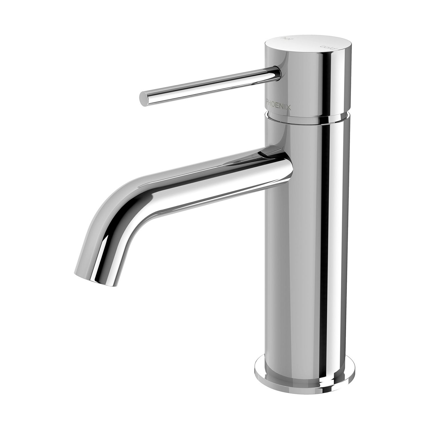 Vivid Slimline Basin Mixer Curved Outlet, Colour: Chrome