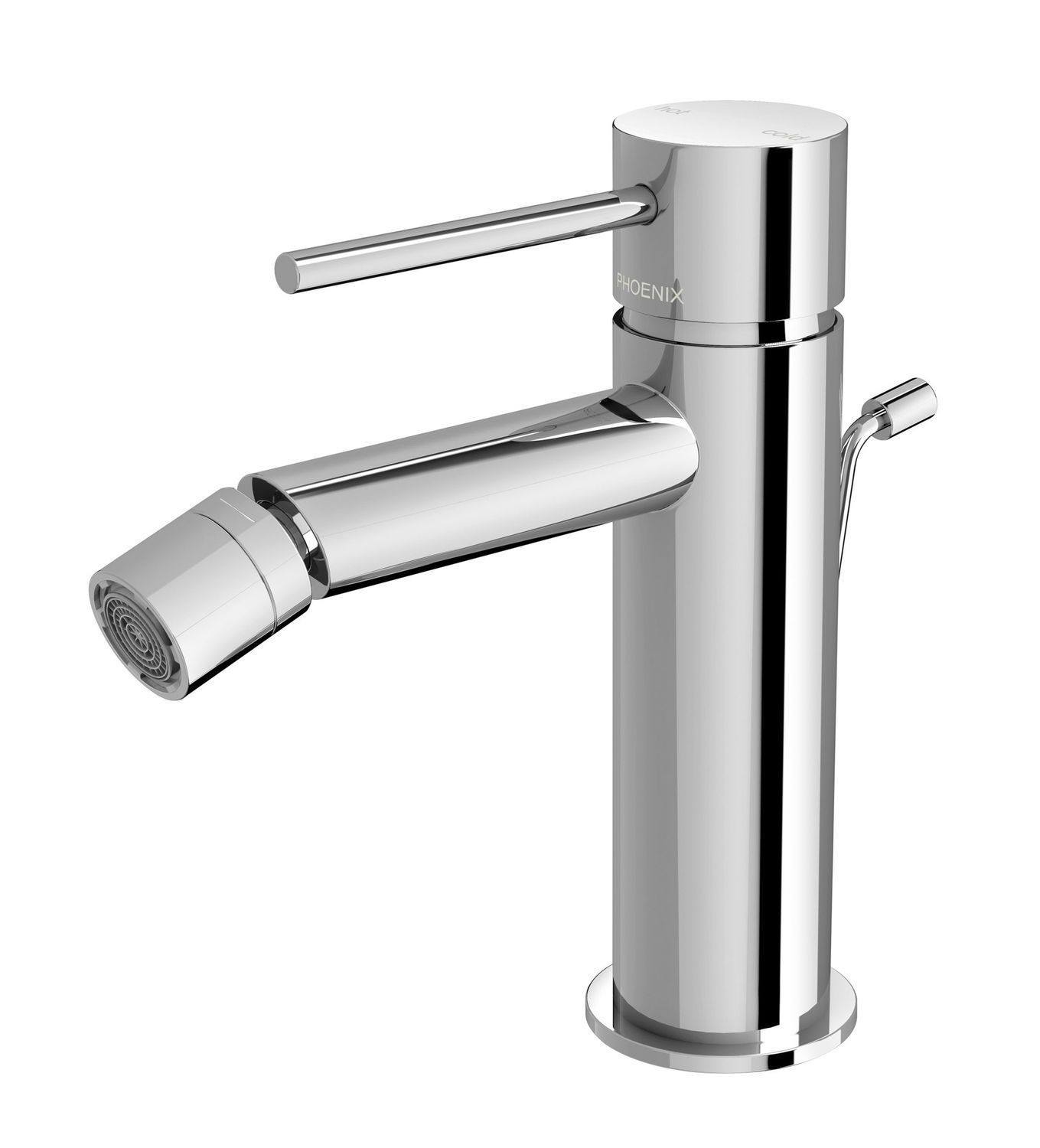 Vivid Slimline Bidet Mixer with Pop-Up Waste, Colour: Chrome