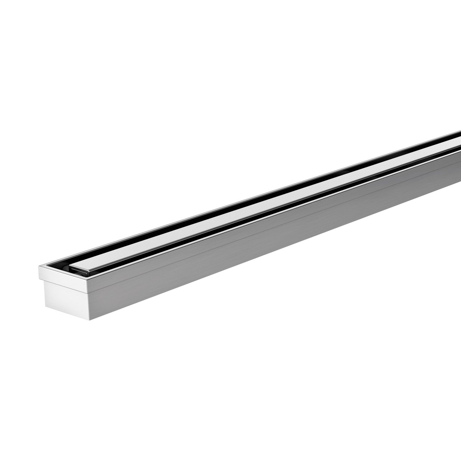 Phoenix Flat Slimline Channel Drain 30mm, Colour: Stainless Steel, Size: 600mm
