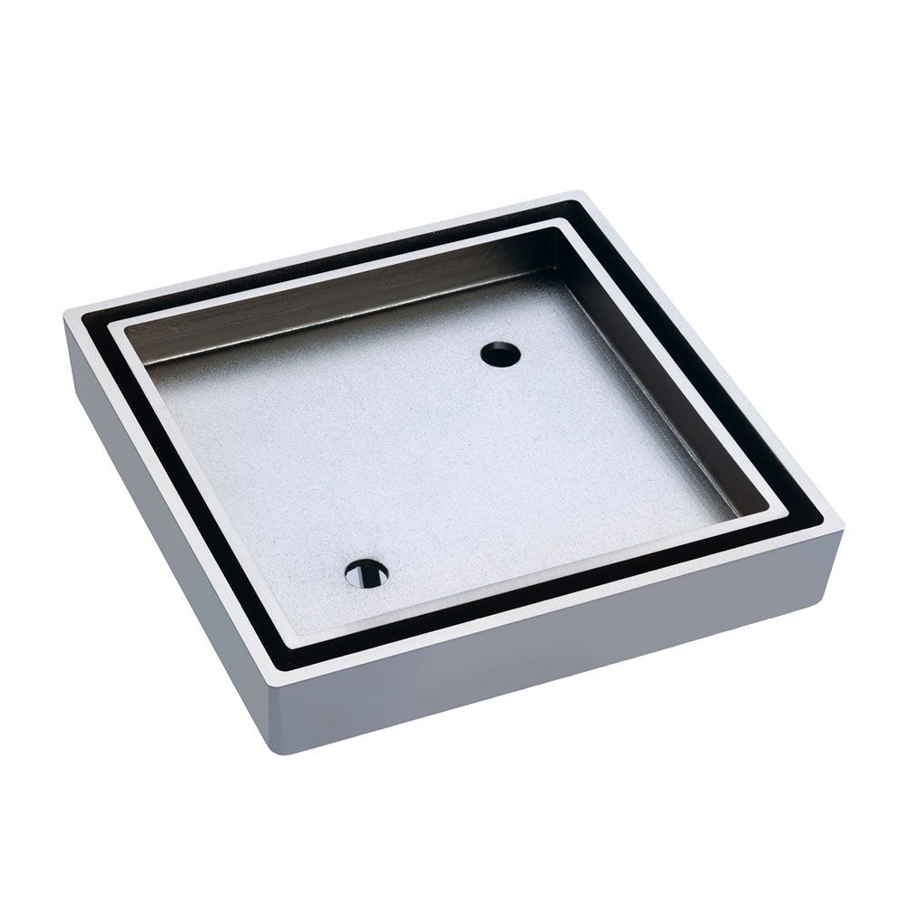 Square Tile Bed Floor Waste, Colour: Chrome, Size: 75mm