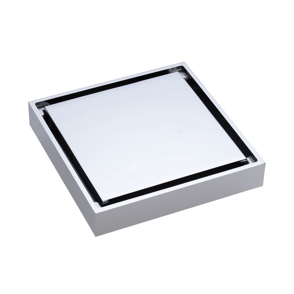 Square Tile 2-in-1 Floor Waste, 88mm Outlet, Colour: Chrome