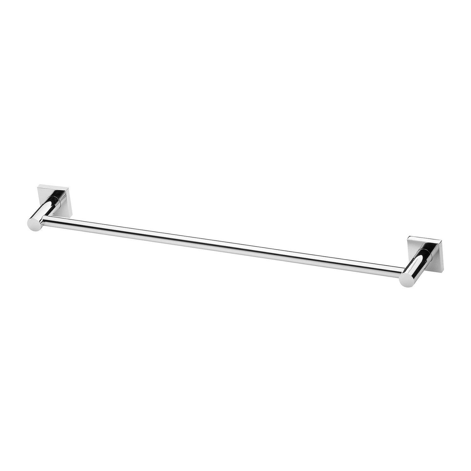 Radii Single Towel Rail Square Plate, Colour: Chrome, Size: 600mm