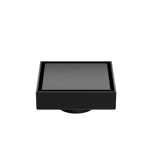 100mm Square Tile Insert Floor Waste, Colour: Matte Black, Waste Size: 50mm Outlet