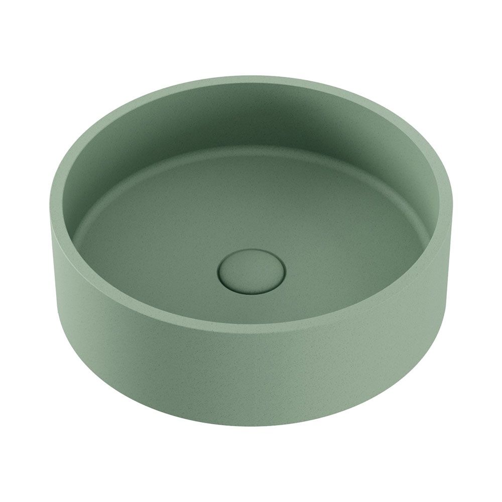 Jada Round Concrete Above Counter Basin, Colour: Sage