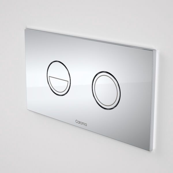 Invisi Series II Round Dual Flush Plate &amp; Buttons - Metal, Finish: Chrome