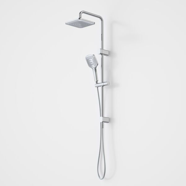 Luna Multi-Function Rail Shower With Overhead, Finish: Chrome