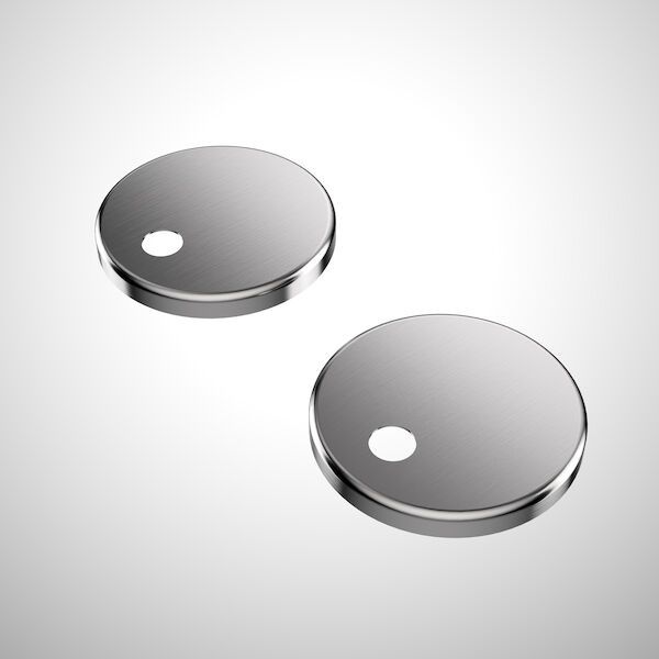 Urbane II Toilet Seat Hinge Caps, Finish: Stainless Steel