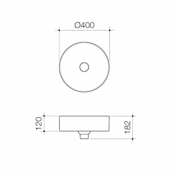 Liano II 400mm Round Above Counter Basin