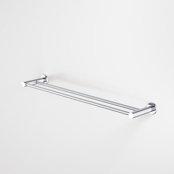 Liano II Double Towel Rail, Finish: Chrome, Size: 640mm