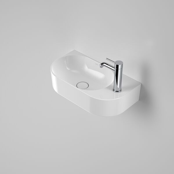 Liano II Hand Wall Basin (1 Tap Hole), Colour: White