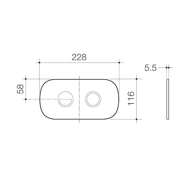 Contura II Invisi Series II Round DC Dual Flush Button Panel