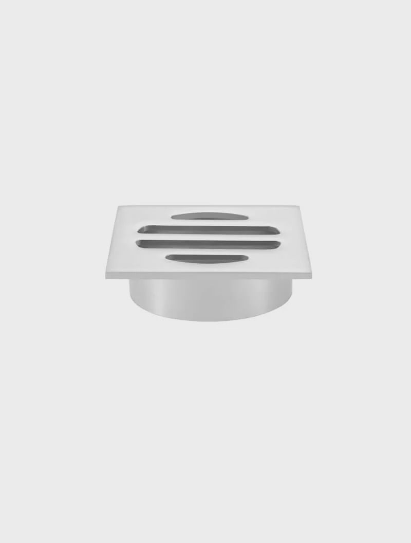 Square Floor Grate Shower Drain 50mm Outlet, Finish: Chrome