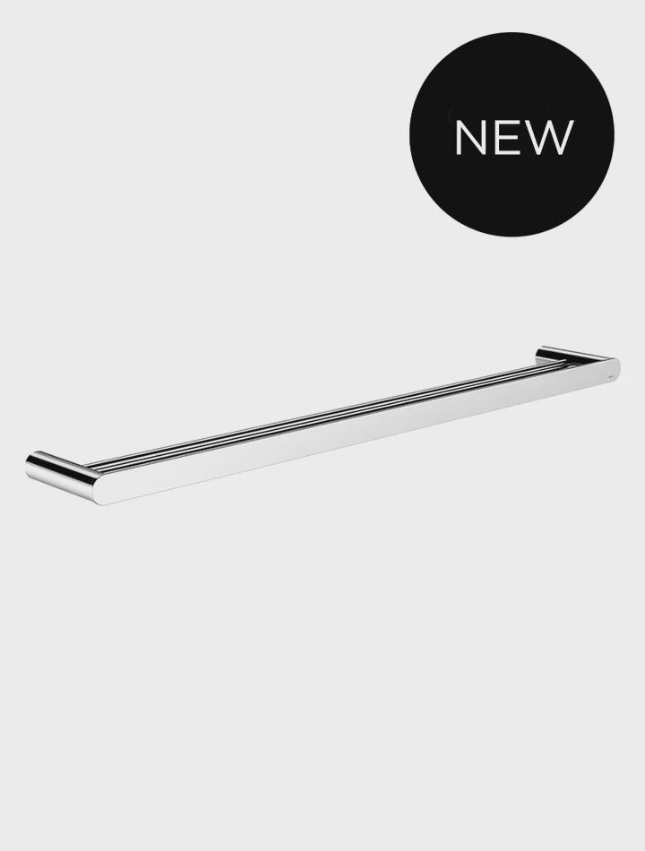 Curvae Double Towel Rail 800mm, Finish: Chrome