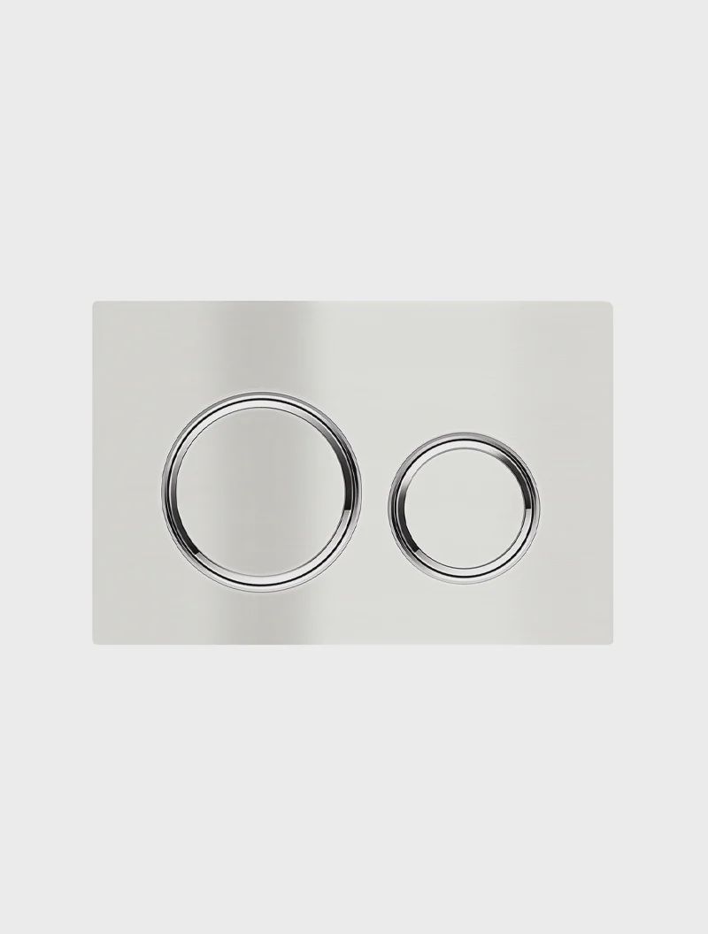 Meir Signa 21 Dual Flush Plates To Suit Geberit, Finish: Brushed Nickel