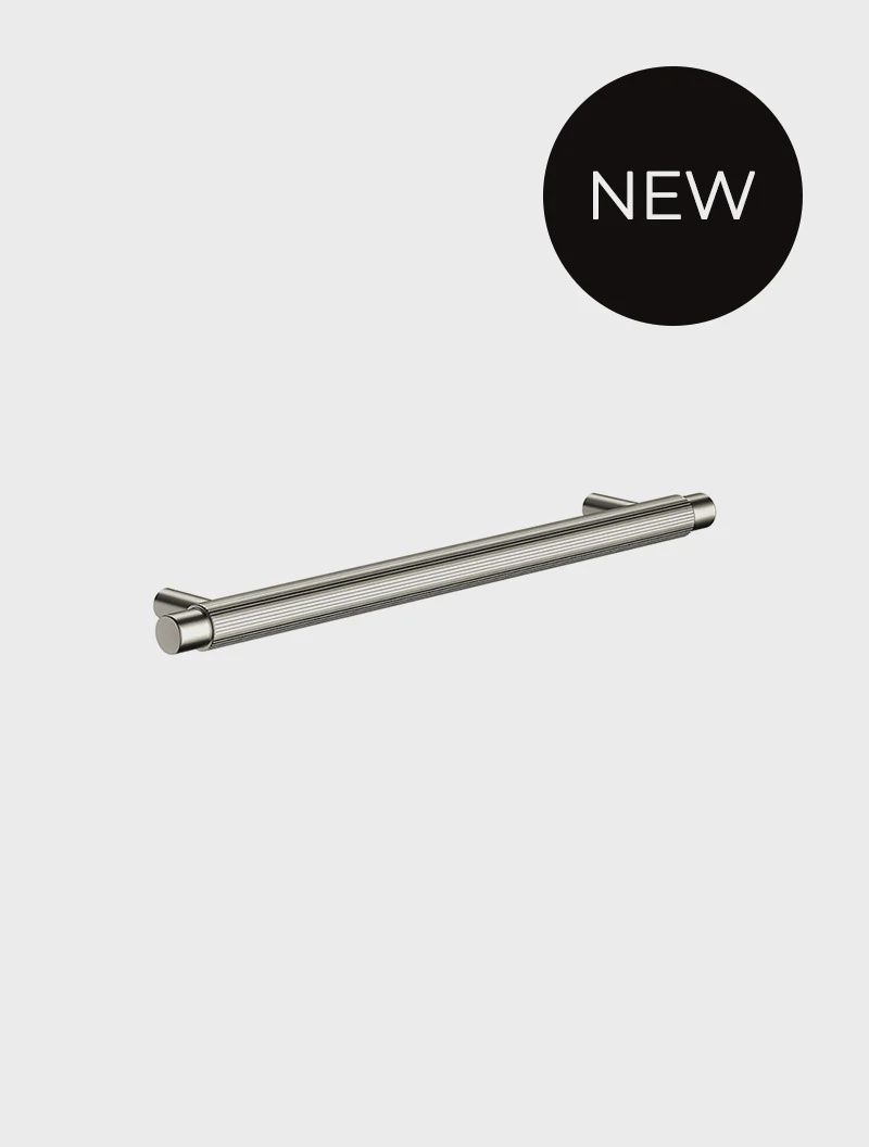 Öppen Round Pull 200mm Cabinet Handle (Linear Knurled), Finish: Brushed Nickel