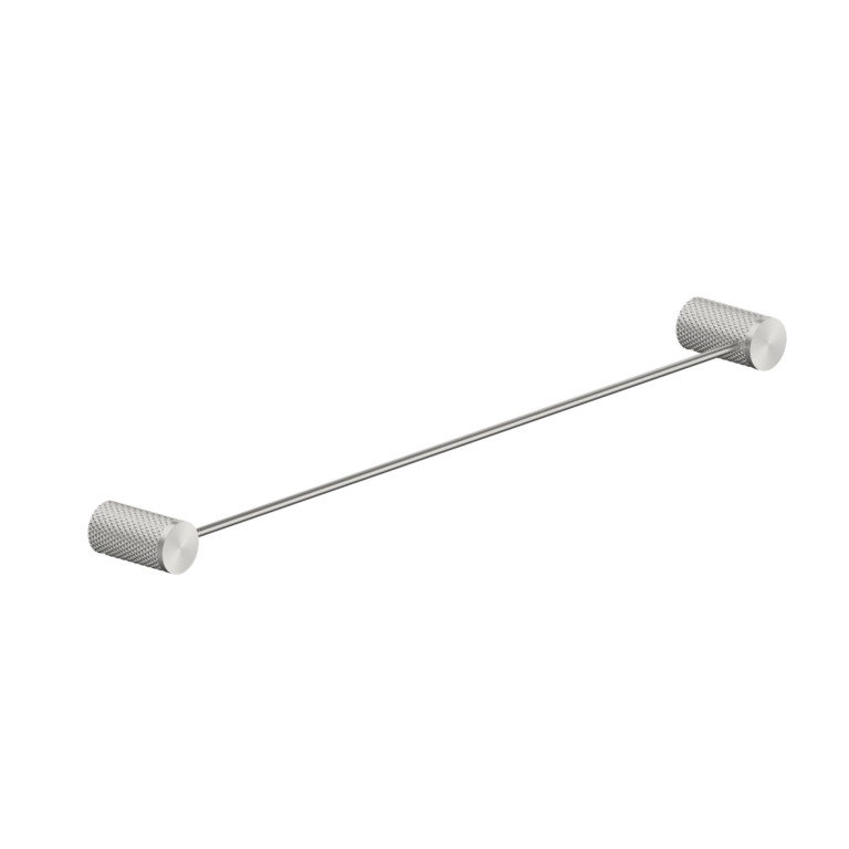 Opal Single Towel Rail, Finish: Brushed Nickel, Size: 600mm