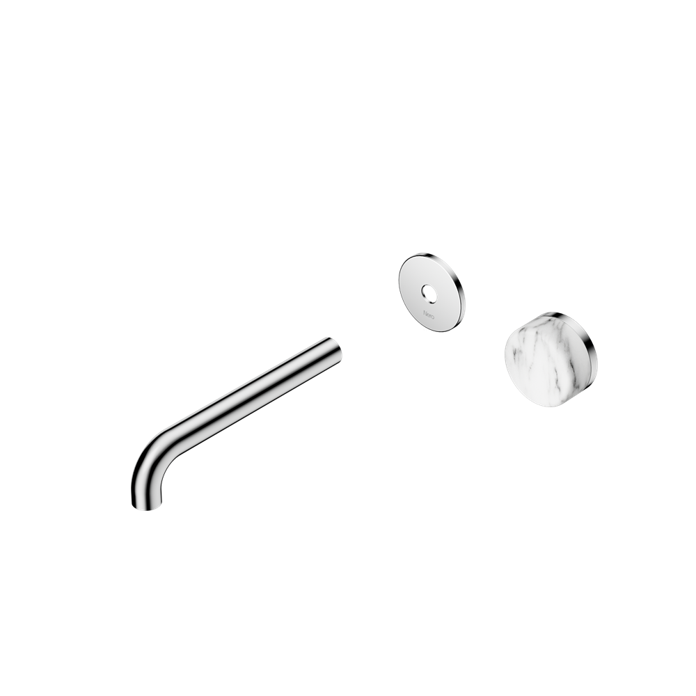 Serenity Progressive Wall Basin Mixer Spout With Arabescato Corchia Handle Trim Kit Only, Finish: Chrome, Size: 160mm Spout