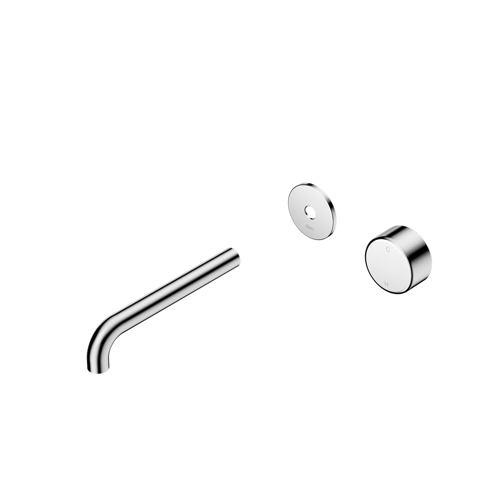 Serenity Progressive Wall Basin Mixer Spout With Metal Handle Trim Kit Only, Finish: Chrome, Size: 160mm Spout
