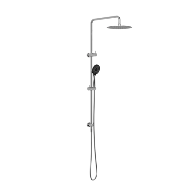 Round Project Twin Shower 4 Star Rating, Finish: Chrome