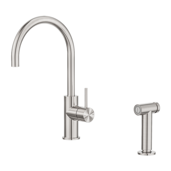 Zen Kitchen Mixer With Hand Spray, Finish: Brushed Nickel
