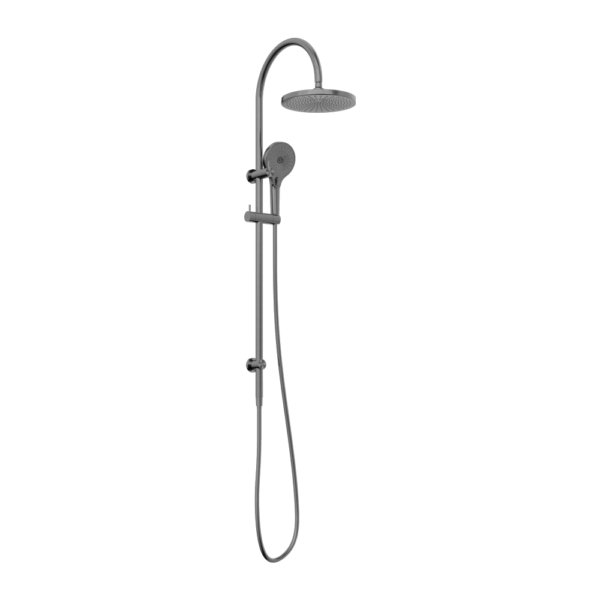 Mecca Twin Shower, Finish: Gun Metal
