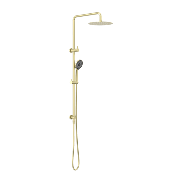 Round Project Twin Shower, Finish: Brushed Gold