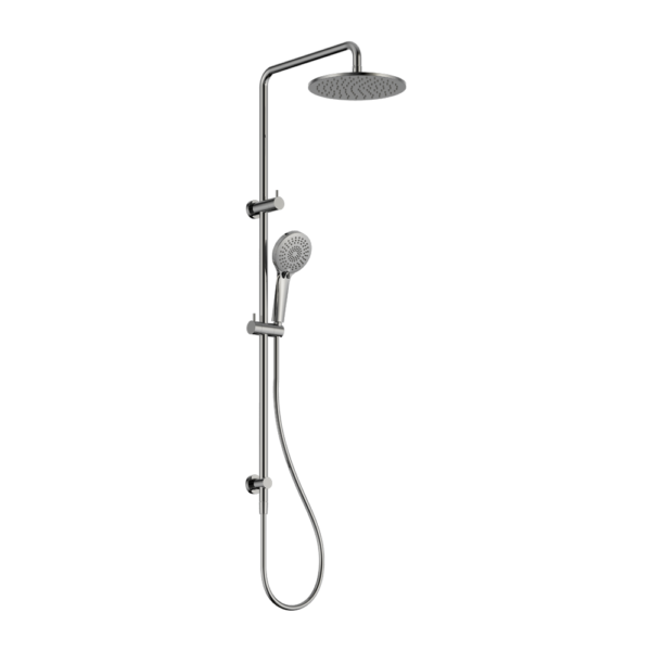 Round Twin Shower, Finish: Chrome
