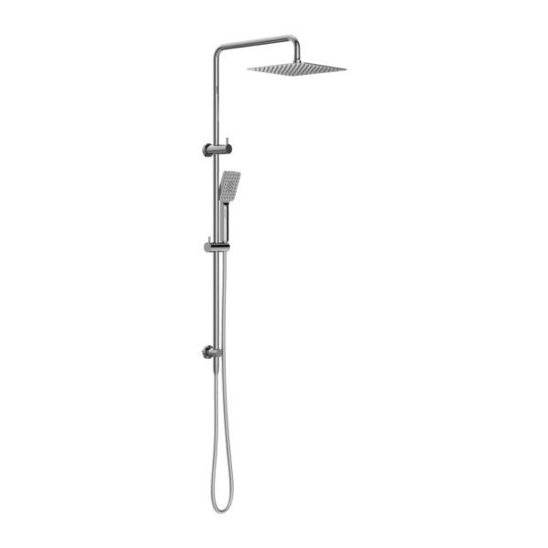 Square Project Twin Shower, Finish: Chrome